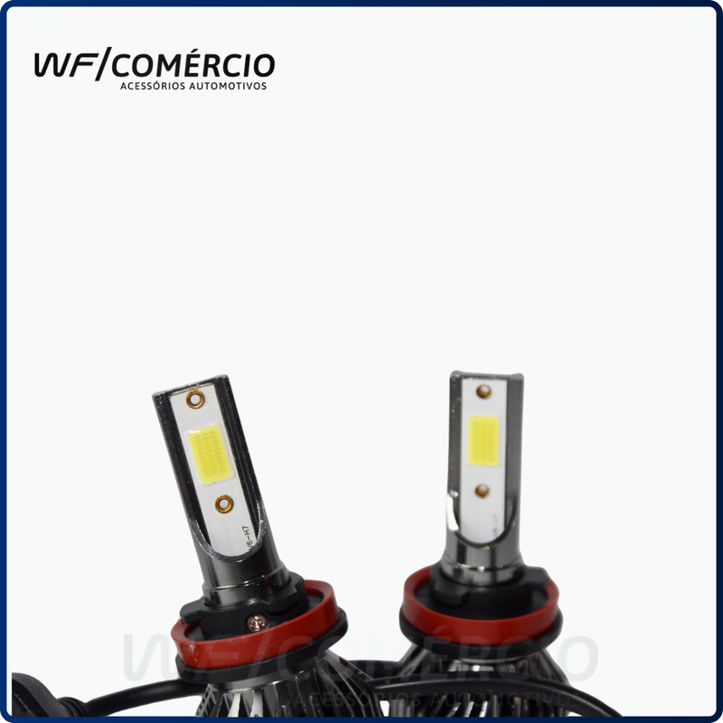 PAR DE LÂMPADAS SUPER LED MODELO V6 - 8000LM, 6500K, 80W, 12V