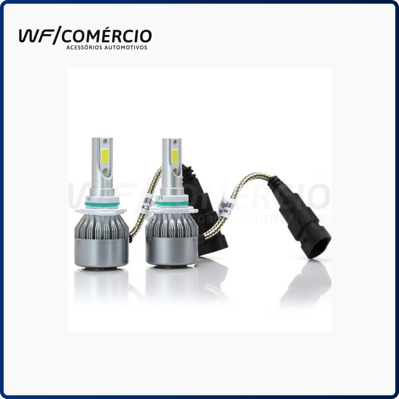 PAR DE LÂMPADAS LED MODELO C6 - 7600LM, 6500K, 72W, 12V-24V