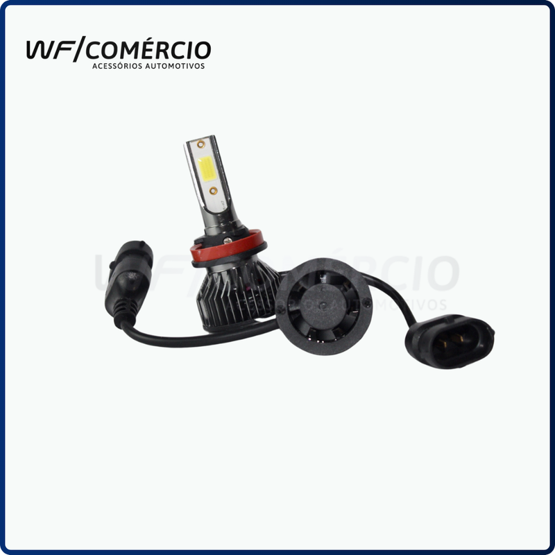 PAR DE LÂMPADAS SUPER LED MODELO V6 - 8000LM, 6500K, 80W, 12V