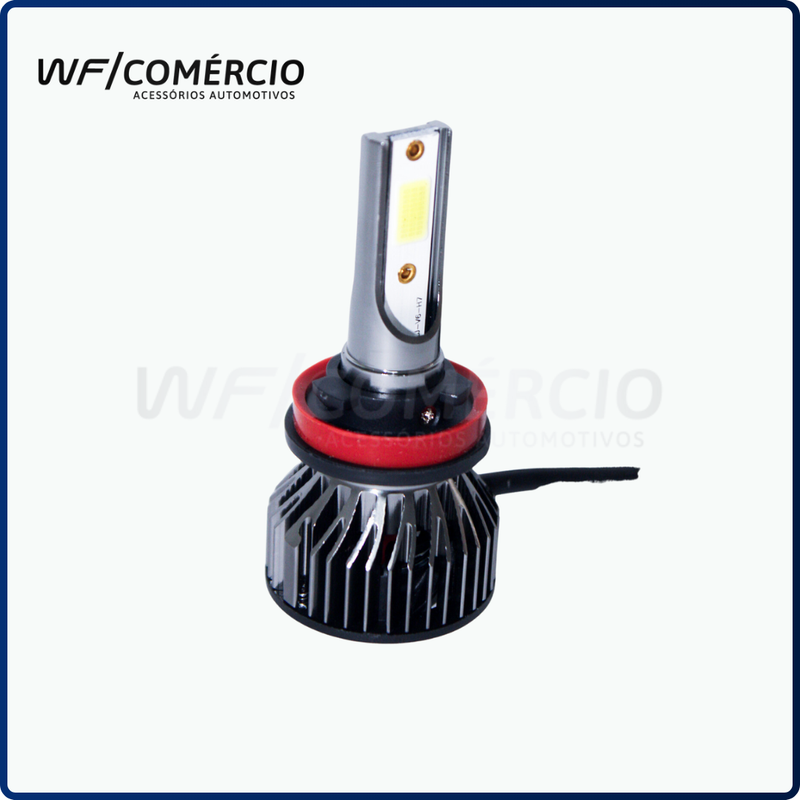 PAR DE LÂMPADAS SUPER LED MODELO V6 - 8000LM, 6500K, 80W, 12V