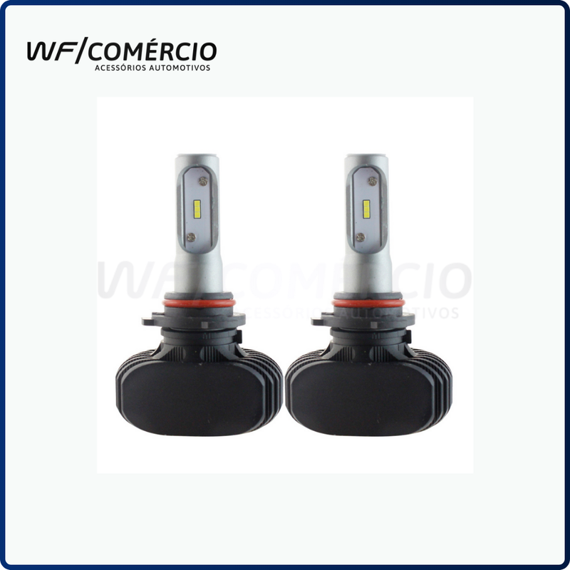 PAR DE LÂMPADAS SUPER LED MODELO S1 - 6000LM, 6500K, 60W, 12V