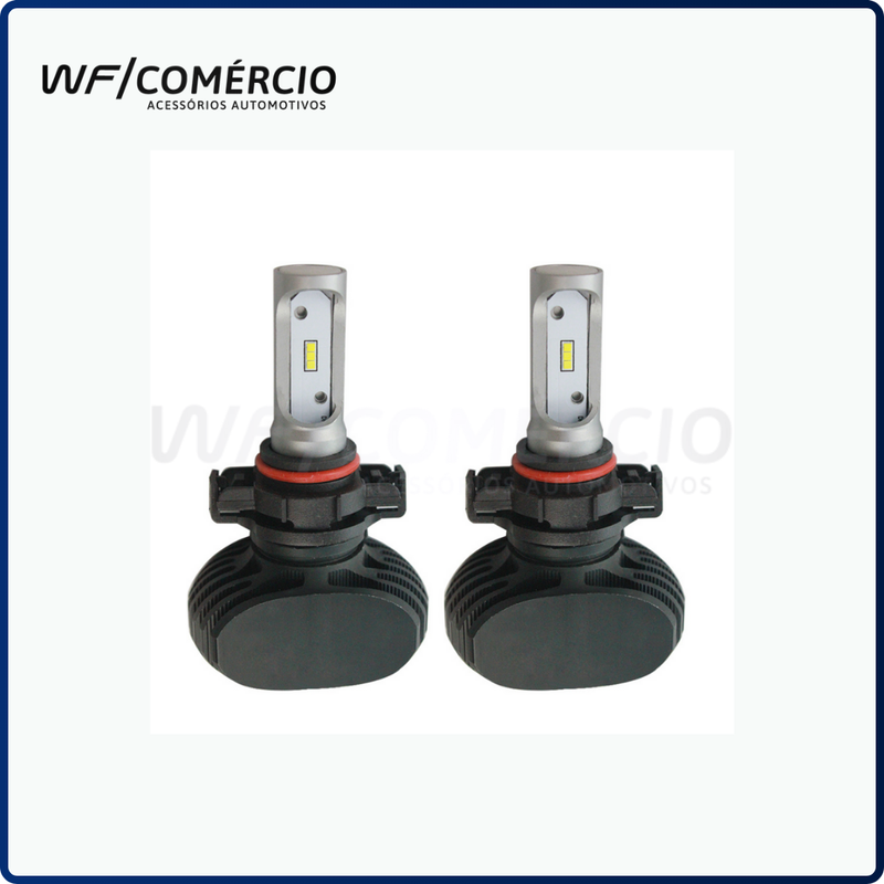 PAR DE LÂMPADAS SUPER LED MODELO S1 - 6000LM, 6500K, 60W, 12V