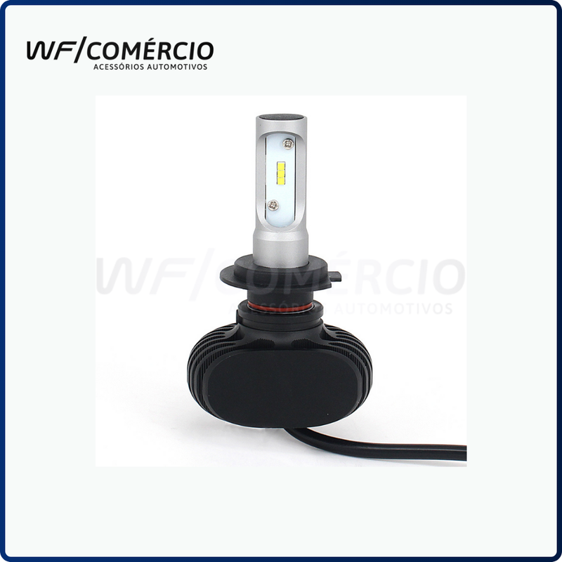 PAR DE LÂMPADAS SUPER LED MODELO S1 - 6000LM, 6500K, 60W, 12V